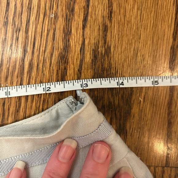 Soup Skirt Below Knee Length Midi pleated Cotton Blend 9 Off White Used - Picture 6 of 7